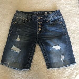 Miss Me Cut Off to Shorts Button Up Jeans size 25